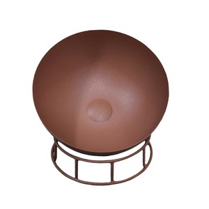 Bol en métal minimaliste avec finition polie pour servir les aliments, décoration d'intérieur durable, couleur marron, décoration d'intérieur - Product Image 1