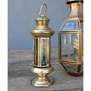 On Sale <b>Brass</b> Hexagonal <b>Lantern</b> with Etched Glass Panels for Home Decoration Durable Finish - Product Image 6