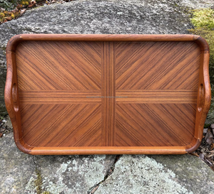 Bandejas de bambú de madera para servir con asa Ottomantray para comida Bandejas de desayuno Rectángulo moderno Madera País Rústico Marrón - Product Image 3