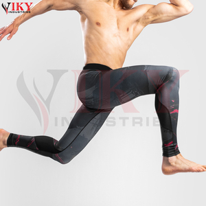 Leggings de compression pour hommes, qualité supérieure, nouvelle collection, motif abstrait gris et noir, vêtements de fitness personnalisés, tissu extensible Accent. - Product Image 4