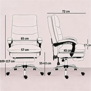 Sedia da Ufficio Bianco Crema con Funzione Massaggio per Uso in Lounge, Computer e Conferenze - Product Image 5