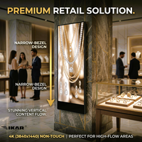 Pantalla Comercial Publicitaria Vertical de 32, 43, 49, 55 y 65 Pulgadas, Sin Función Táctil, para Exhibición de Vídeos en Tiendas Minoristas