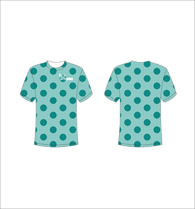 เสื้อยืดแขนสั้นลายจุดสำหรับผู้ชาย คอกลม ทรงปกติ ระบายอากาศได้ดี สวมใส่สบาย พิมพ์ลายดิจิทัล ผ้าถัก โพลีเอสเตอร์ 100% - Product Image 1