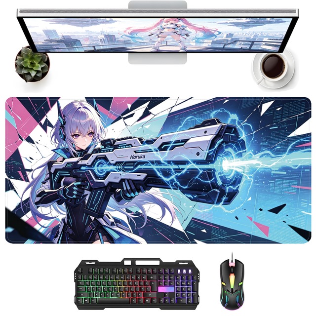 Custom Logo Printed Large Mousepad Waterproof Fabric and Anti-Slip Rubber Mouse Pad Desk Mat for Gaming-Office