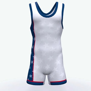 Maillots de lutte pour hommes imprimés sur mesure par sublimation - coupe-vent, séchage rapide, légers, col rond, service OEM - Product Image 3