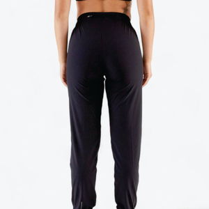 Pantalon de course décontracté pour femme, taille haute, à boutons, coupe droite, longueur intégrale, respirant, séchage rapide, écologique - Product Image 2