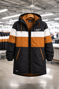 เสื้อโค้ทพาร์ก้าสำหรับว่ายน้ำแบบหนาพิเศษพร้อมฮู้ด ป้องกันลมและกันน้ำ ด้านนอกเป็นผ้ากันน้ำ ด้านในบุด้วยผ้าฟลีซนุ่ม สำหรับว่ายน้ำในสภาพอากาศหนาวเย็น - Product Image 6