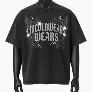 T-shirt à manches courtes en tricot surdimensionné pour homme, style streetwear |   Logo personnalisé, tissu lourd 250g polyester/coton, écologique, uni - Product Image 1