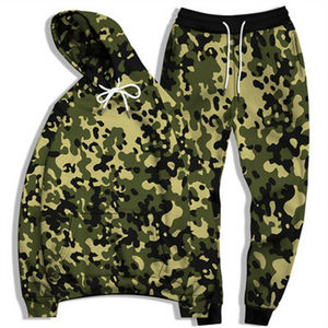 Ensemble de survêtement unisexe bleu marine à capuche 100% coton couleur unie décontracté pour l'automne, sweat-shirt et pantalon longs - Product Image 5
