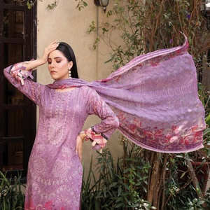 Colección de verano Dr Haris Volume DhagaKari Pakistan Diseñadores Trajes largos de 3 piezas para mujer Ropa de fiesta bordada Salwar - Product Image 5