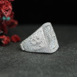 Best Selling Miami Hip Hop <b>Rings</b> 925 Sterling Silver Round Brilliant Cut Moissanite <b>Ring</b> <b>for</b> <b>Men</b> - Product Image 2