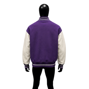 PREMIUM PURPLE LETTERMAN <b>JACKET</b> <b>FOR</b> <b>MEN'S</b> CLASSIC CAMPUS STREET STYLE COMFORTABLE WINTER DAILY WEAR VARSITY <b>SMART</b> CASUAL <b>JACKET</b> - Product Image 2