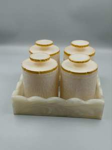 ภาชนะเรซิ่นสั่งทำพิเศษพร้อมฝาปิด สำหรับใส่เทียน เครื่องเทศ เครื่องสำอาง ขนม ของตกแต่งเครื่องประดับ และของตกแต่งโต๊ะ - Product Image 6