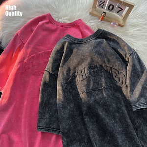 Camisetas de Hombre al por Mayor, Personalizadas con Relieve, Tallas Grandes, 100% Algodón, Estilo Hip-hop Urbano, de Lujo, de Marca Famosa, con Diseño Impreso - Product Image 6