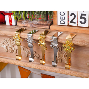 Durable Metal Snowflake & Reindeer Christmas <b>Stocking</b> Hangers Eco Friendly Holiday Decoration At Best Price From Indian Exporter - Product Image 3