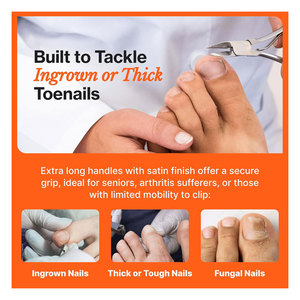 Clippers for Thick Nails Medical Grade Stainless Steel Nail Nippers Trusted by Podiatrists for Seniors Men and Women - Product Image 5