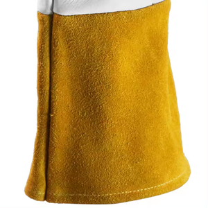 Custom Logo 14Inch Cow Split Leather Safety Gloves Full Palm Construction Work Gloves Hand Protection Welding Gloves - Product Image 6
