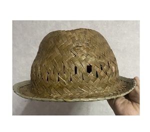 หมวกฟางปีกกว้าง8-10ซม. สีน้ำตาลธรรมชาติพร้อมริบบิ้นโลโก้ใช้สำหรับเล่นกีฬาสกีบ้านปาร์ตี้งานแต่งงานท่องเที่ยวตกปลาแบบลำลอง - Product Image 3