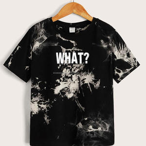 T-shirt décontracté quotidien à col ras du cou, style urbain, tendance, marque, surdimensionné, vintage, écologique, pour jeunes hommes, color block, tempérament, court - Product Image 2