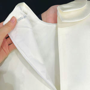 Robe Crème Coupe A-Line pour Filles, Robe de Princesse en Satin avec Col Perlé et Nœud en Ruban, Tenue de Fête et Formelle pour Enfants de 1 à 12 ans - Product Image 3