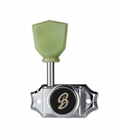 BBSTONE Korean Made Vintage Style Locking Tuners, Chrome, 3+3 Configuration, 18:1 Ratio, Tulip Keys for Les Paul Style chrome