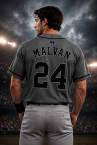 Trending 2026 Men's Baseball Jersey Short Sleeve <b>Button</b> Front Polyester Breathable Anti-Bacterial Custom Logo Team Name Print 24 - Product Image 2