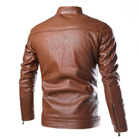 Meilleur prix, veste en cuir respirante et écologique de haute qualité pour homme, col montant, fabriquée au Pakistan, hiver