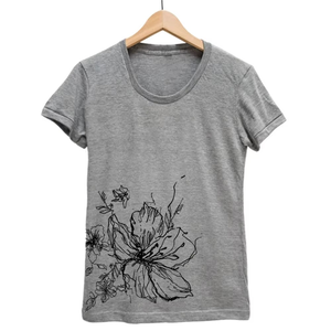 เสื้อยืดผู้หญิงทรงปกติ แบบไหล่ตก ลายพิมพ์ 3 มิติ ตัวเลือกผ้าแคชเมียร์ ปรับแต่งได้ เสื้อผ้าฝ้ายน้ำหนักเบา - Product Image 5