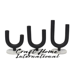 Portavelas de Estilo Nórdico con Base de Madera, Decoración de Mesa Moderna y Minimalista Escandinava - Product Image 5