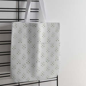 Artisanal <b>Block</b> Print Tote Bag Sustainable Everyday Use Handbag High Quality Different Pattern Floral Minimal Design Clothes Bag - Product Image 1