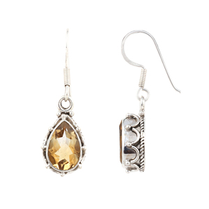 Bohemian Spiritual Energy High Design Gypsy 925 Sterling Silver Natural <b>Red</b> Garnet Drop <b>Earrings</b> Trendy Handmade Fire Glow - Product Image 5