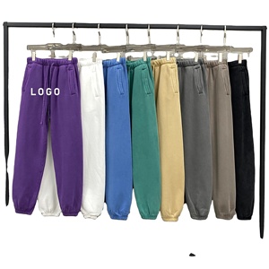 2024 New Style Men's Lightweight 380gsm Worsted Fabric Fleece Waterproof Eco-Friendly Sweatpants Warm Casual <b>Stacked</b> Acid Wash - Product Image 6