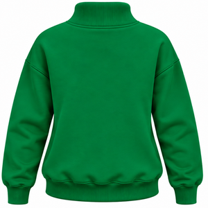 Sudadera Moderna Verde con Cuello Alto para Mujer, Bordado Personalizado con Letras Rosas, Suave y Cómoda, para Eventos de Hermandades - Product Image 2