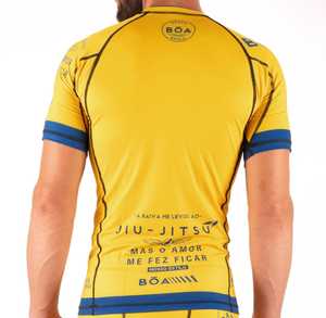 Rashguard de performance BJJ personnalisé à manches courtes, maillot de compression athlétique anti-humidité pour grappling - Product Image 6
