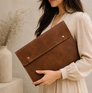 Personalized <b>Leather</b> Document Organizer - Vintage <b>A4</b> & Letter Size Holder <b>Folder</b> - Product Image 5