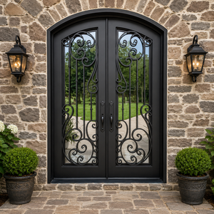 Puerta Exterior de Hierro Forjado de Lujo: Trabajo de Hierro Forjado a Mano Personalizado con Diseño Elegante y Seguridad Duradera - Product Image 3