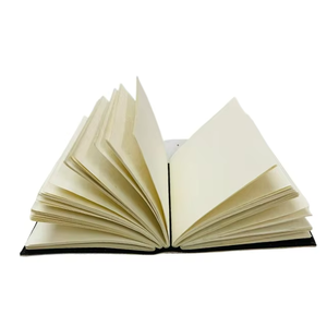 Cuaderno de bocetos vintage de 200 páginas, 7x5, con hojas plegables, borde deshilachado, diario de cuero con grabado de búho, tapa dura de piedra negra - Product Image 6