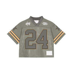 Custom <b>Mesh</b> <b>Crop</b> Football Jersey Women Graphic Number Sports <b>Top</b> Breathable Streetwear Team Wear OEM - Product Image 1