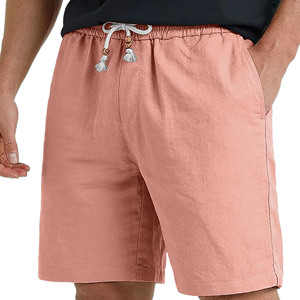 Pantalones cortos de algodón 100% para hombre, estilo hip hop, personalizados, 420 g/m², lavados con efecto stone wash, con cordón ajustable, para correr al aire libre. - Product Image 1