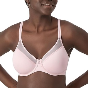 Sujetador Deportivo Sin Costuras para Mujer, Color Negro, Sin Varillas, Copa Completa, Soporte Alto, Lavable a Máquina, Color Sólido, Spandex - Product Image 2