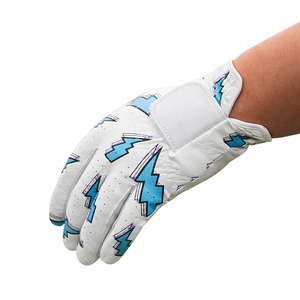 Gants de golf pour hommes en cuir Cabretta perforé, logo imprimé en sérigraphie, emballage personnalisé, fermeture antidérapante à boucle auto-agrippante - Product Image 3