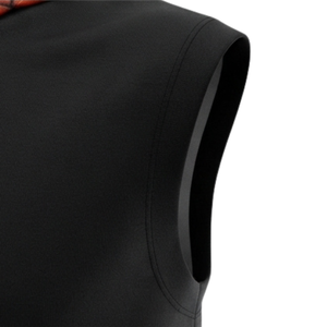 Custom <b>Mens</b> Cotton Polyester <b>Fleece</b> Sleeveless <b>Zip</b> <b>Up</b> Hoodie Drop Shoulder Fit Custom Embroidery Factory Free Sample Style Grade - Product Image 6