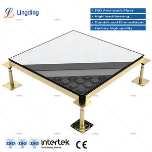 Sistema de suelo elevado impermeable ignífugo Antiestático de cerámica ESD de fábrica Lingding para uso en centro de datos hospitalario ISO/CE/CISCA - Product Image 1