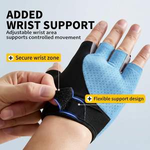 Guantes de Levantamiento de Pesas con Soporte para Muñecas, Agarre Antideslizante, Guantes Transpirables para Gimnasio, Entrenamiento, Dominadas, Ciclismo, Ejercicios en Casa - Product Image 4