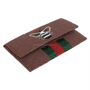 Mini bolso de mano de diseñador hecho a mano de lujo con cuentas bordadas para mujer, bolso de moda personalizado para fiestas de boda - Product Image 5