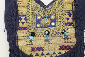 Bolso de mano bohemio con parche bordado de BANJARA, bolso de mano grande de cuero con flecos de BANJARA increíble - Product Image 4