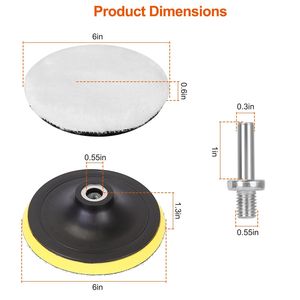 Set di 5 Adattatori per Trapano Lucidatrice Auto da 6 Pollici M14, Ruote in Peluche per Lucidatura e Ceratura, Mop per Lucidatura Auto, 5 Pezzi da 6 Pollici - Product Image 3