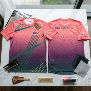 เสื้อปิ๊กเกิลบอล BIDV พิมพ์ลายแบบซับลิเมชั่น ระบายความชื้นได้ดี เสื้อผ้ากีฬาโพลีเอสเตอร์แขนสั้นสำหรับทุกเพศ - Product Image 2