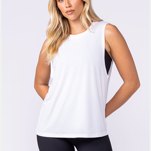 Débardeur décontracté pour femme, violet, avec rubans, 100% coton - Product Image 6