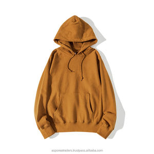 Streetwear Custom Logo Embroidered <b>Black</b> Men <b>Hoodies</b> & Sweatshirts Cotton <b>Plain</b> Oversized Pullover <b>Hoodies</b> - Product Image 3